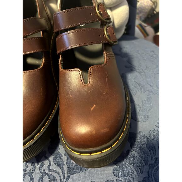 Dr Martens Rich Brown Eviee Chunky Platform Heels size 10/EU 42 - Picture 4 of 7